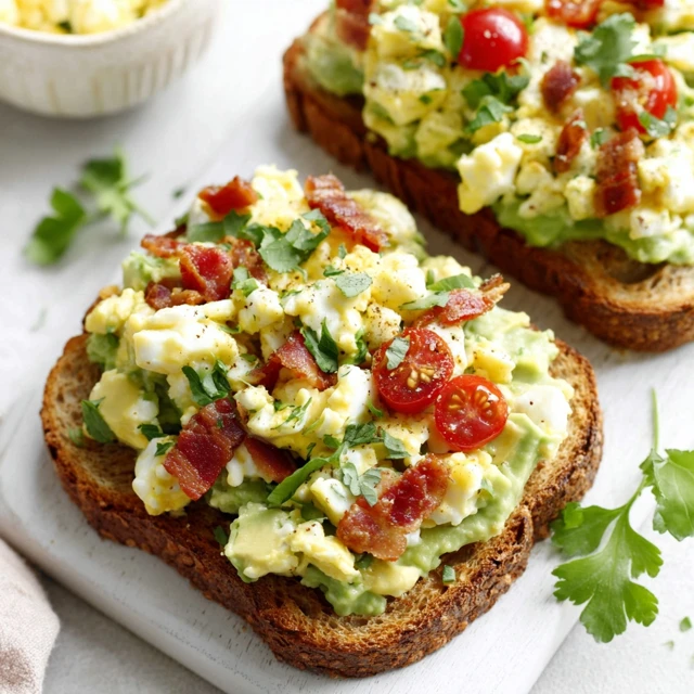 LOADED AVOCADO EGG SALAD WITH BACON