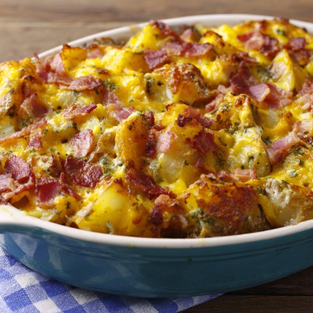 LOADED CHICKEN BACON RANCH CASSEROLE