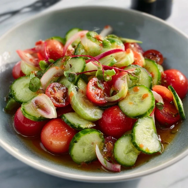 MARINATED CUCUMBER TOMATO VINEGAR SALAD EVERYONE LOVES