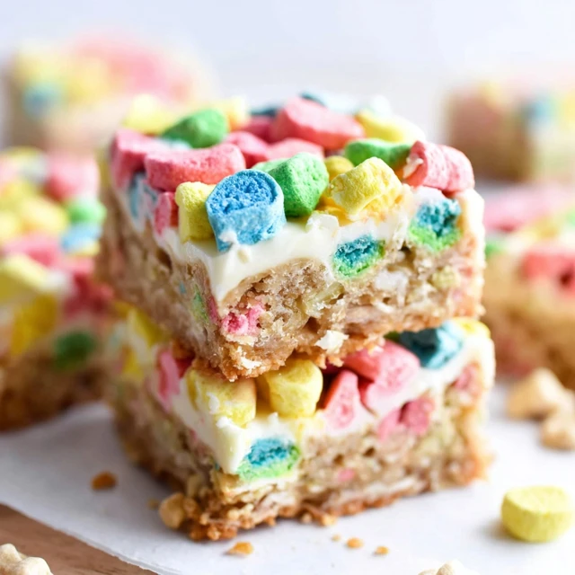 NO BAKE LUCKY CHARMS COOKIE DOUGH BARS