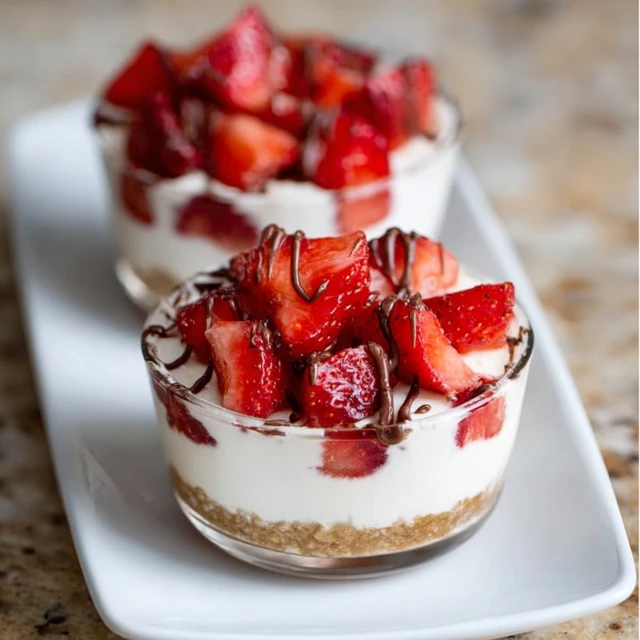 NO-BAKE STRAWBERRY DESSERT CUPS HEAVEN