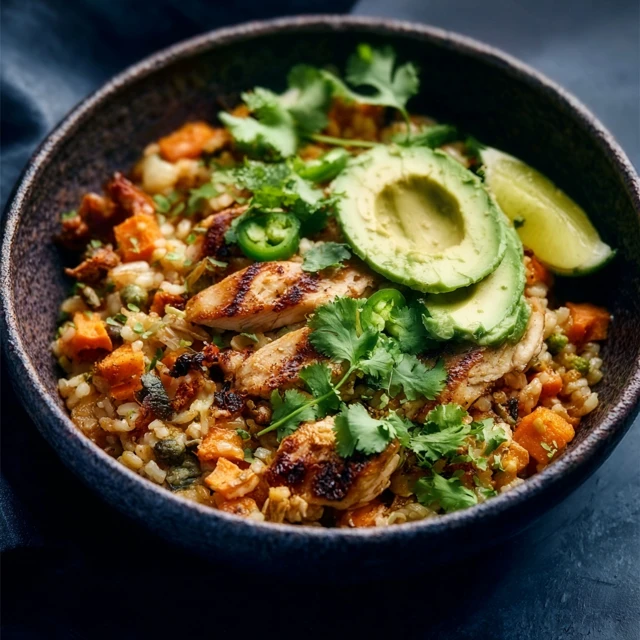 NUTRIENT DENSE CHICKEN SWEET POTATO RICE BOWL