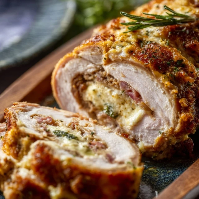 REINVENTED STUFFED CHICKEN CORDON BLEU MEATLOAF