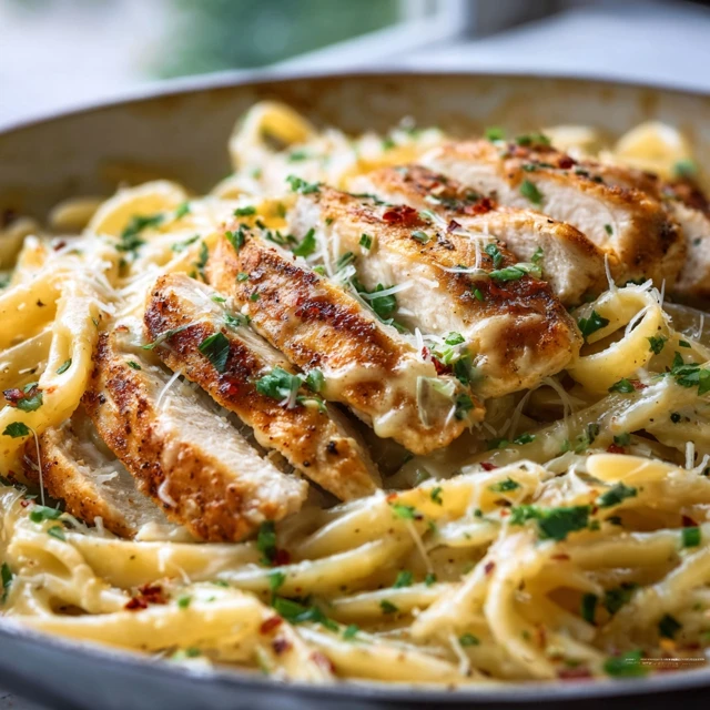SIMPLY PERFECT CREAMY GARLIC PARMESAN CHICKEN PASTA