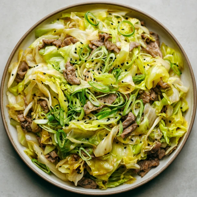 SKILLET CHINESE BEEF AND CABBAGE STIR FRY
