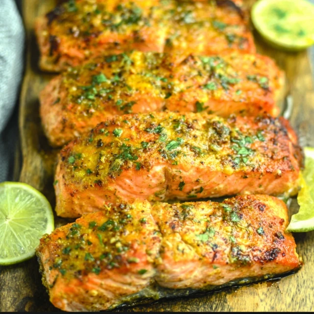 SPICY CAJUN SPICED SALMON HONEY GLAZE