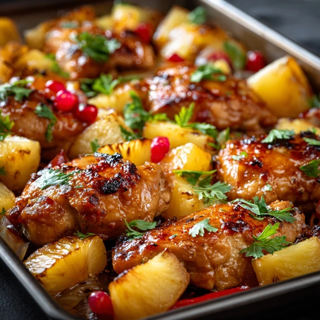 SUN KISSED TROPICAL HAWAIIAN CHICKEN SHEET PAN