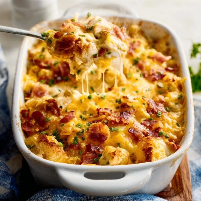 ULTIMATE LOW CARB CHICKEN BACON RANCH CASSEROLE
