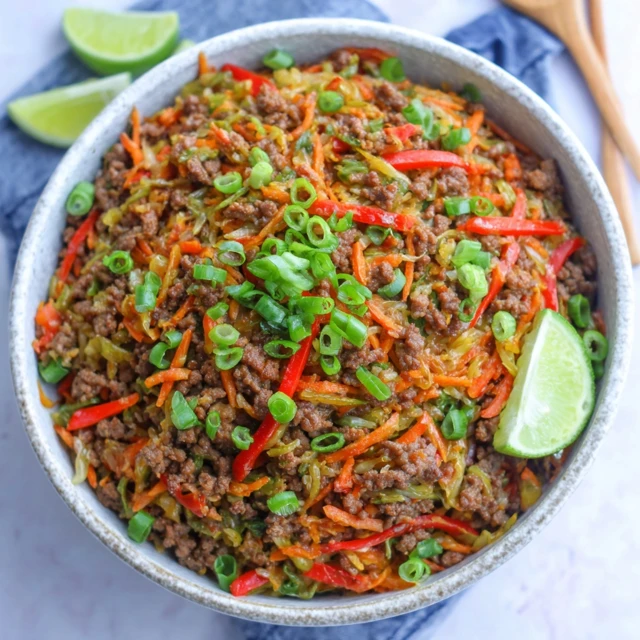 UNWRAPPED BEEF EGG ROLL IN A BOWL