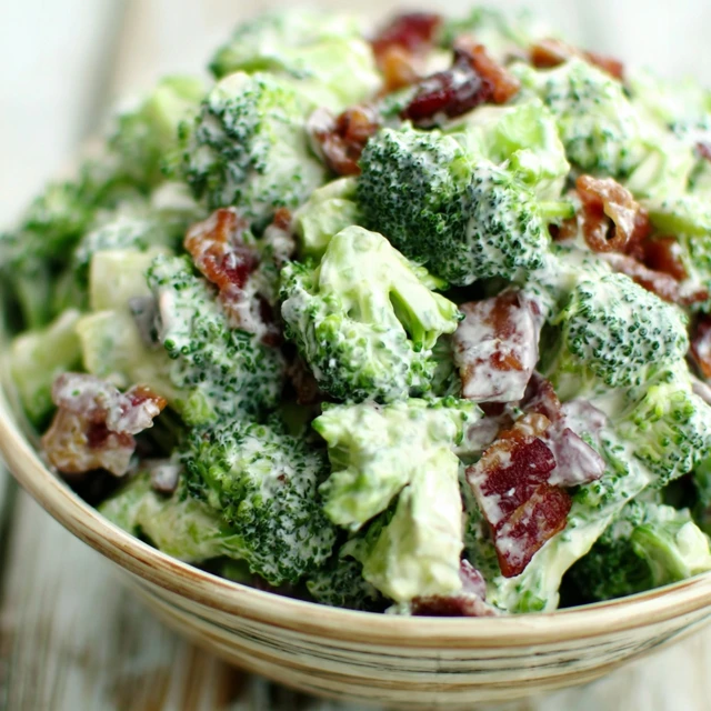 Creamy Broccoli Salad with Bacon Recipe