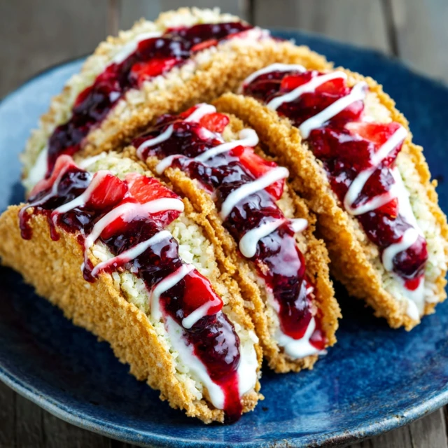 Crispy Berry Cheesecake Tacos Recipe