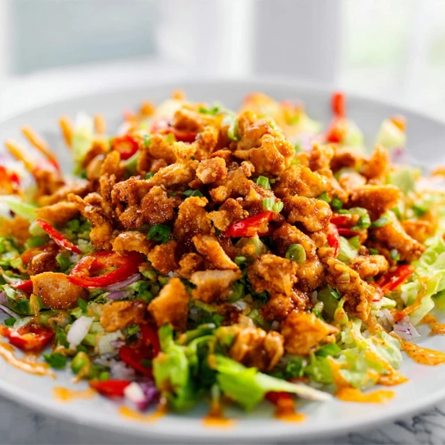 Crispy Honey Hot Chicken Salad Recipe
