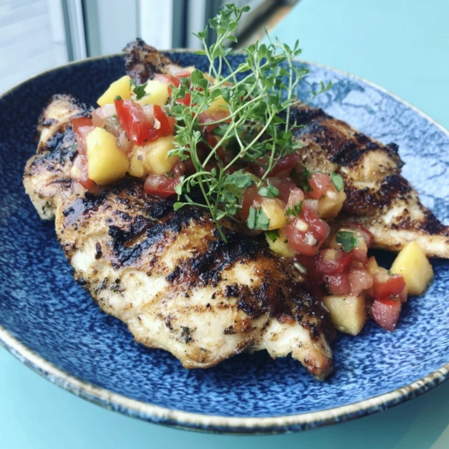 Grilled Chicken with Peach Salsa Recipe