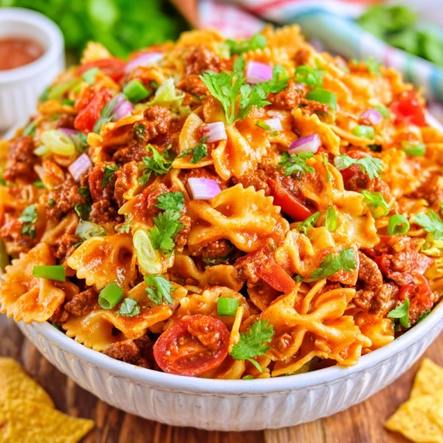 Cold Taco Pasta Salad with Catalina Dressing Recipe
