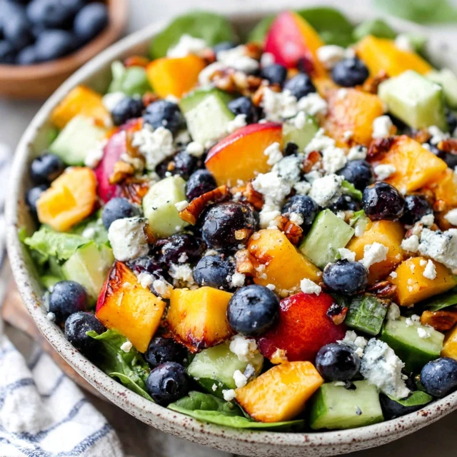 Blueberry Peach Feta Salad Recipe
