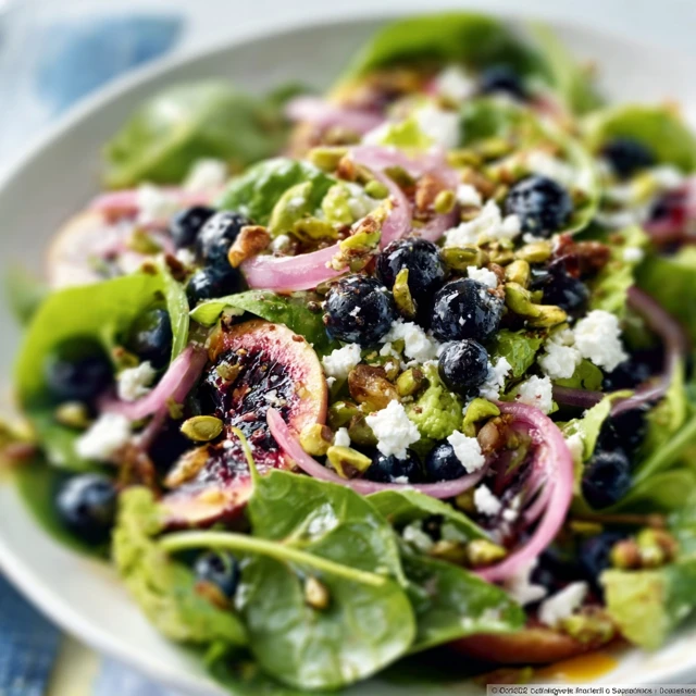 Blueberry Pistachio Spring Salad With Feta Recipe