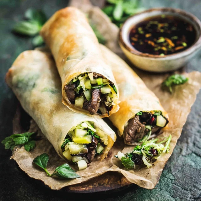 Thai Basil Beef Rolls Recipe