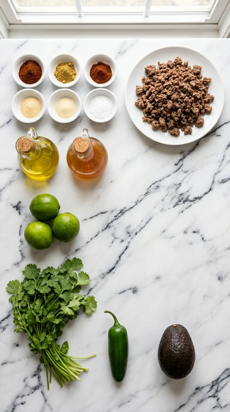 Ground Beef Taco Bowl Ingredients