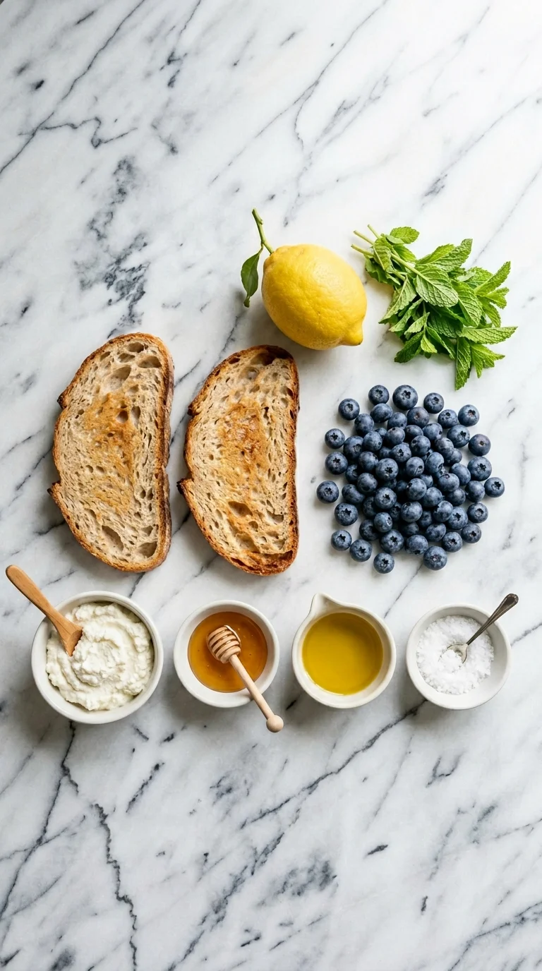 Roasted Blueberry & Ricotta Toast Ingredients
