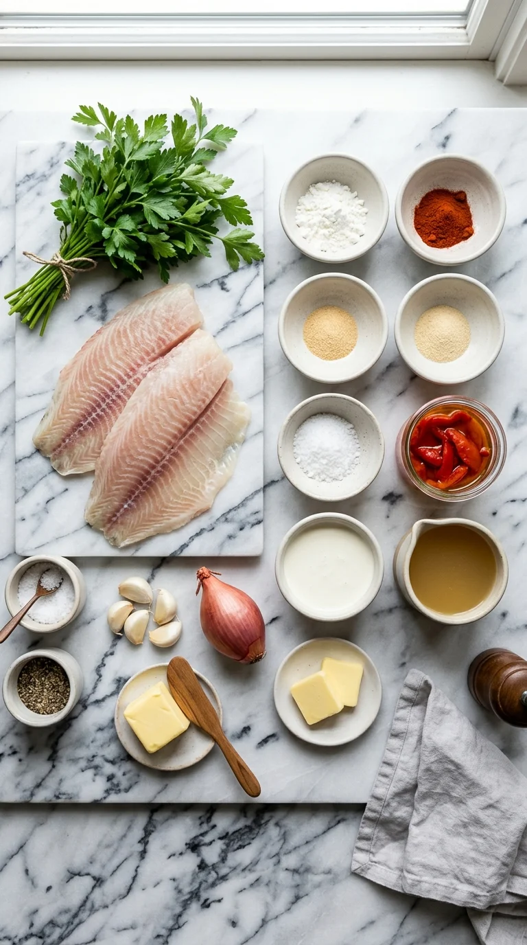 Crispy Tilapia in Roasted Pepper Sauce Ingredients