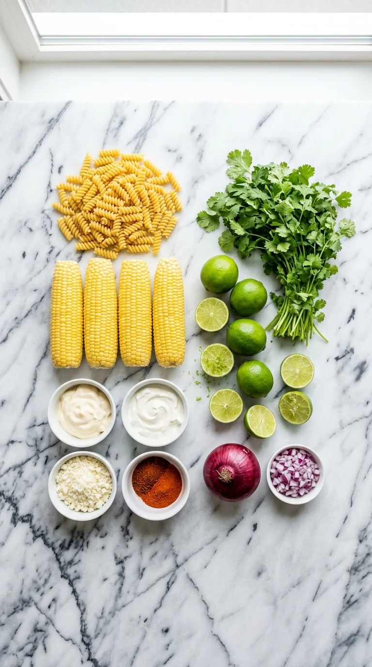 Mexican Street Corn Pasta Salad Ingredients