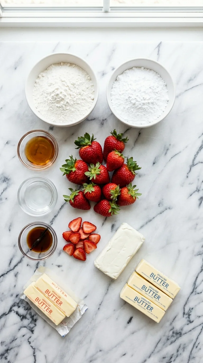 Boozy Bourbon Strawberry Angel Food Cupcakes Ingredients