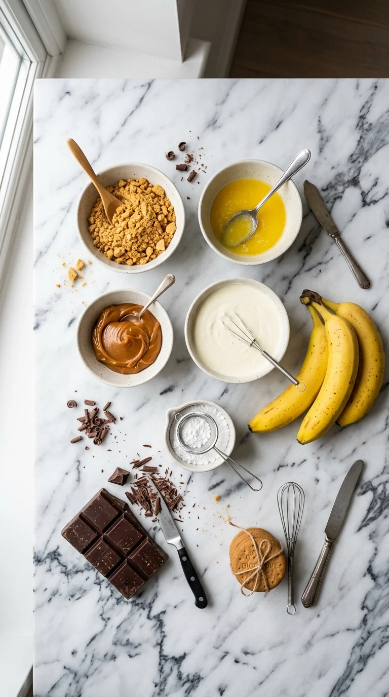 Banana Caramel Cream Dessert Ingredients