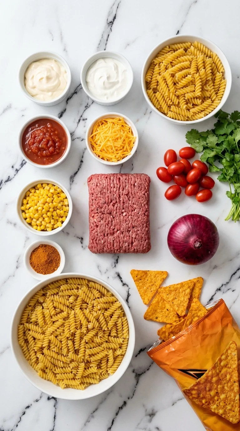 Nacho Taco Pasta Salad Ingredients