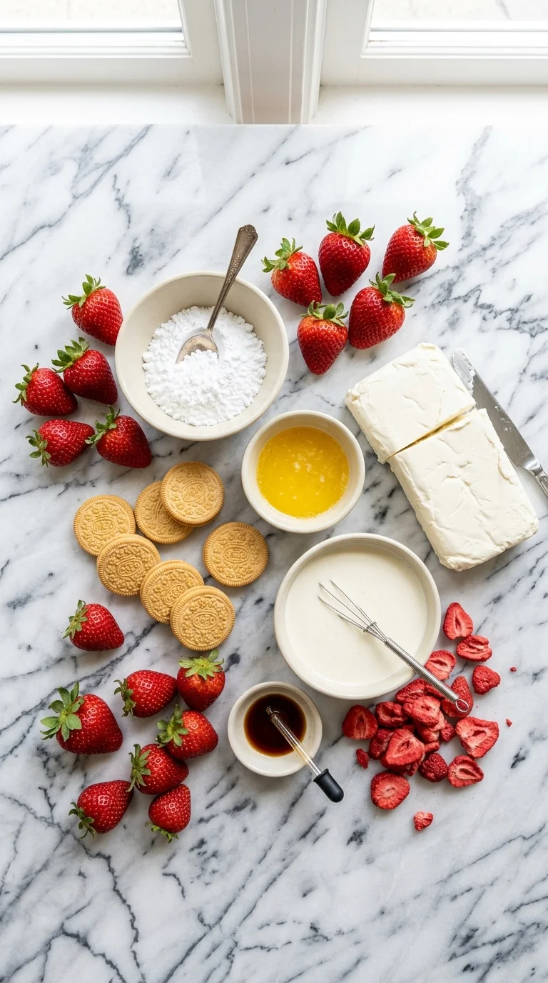 Strawberry Crunch Cheesecake Bites Ingredients