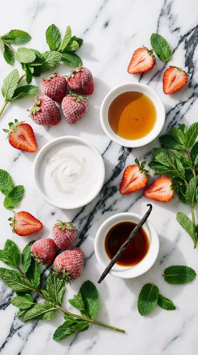 Iced Coconut Strawberry Refresher Ingredients