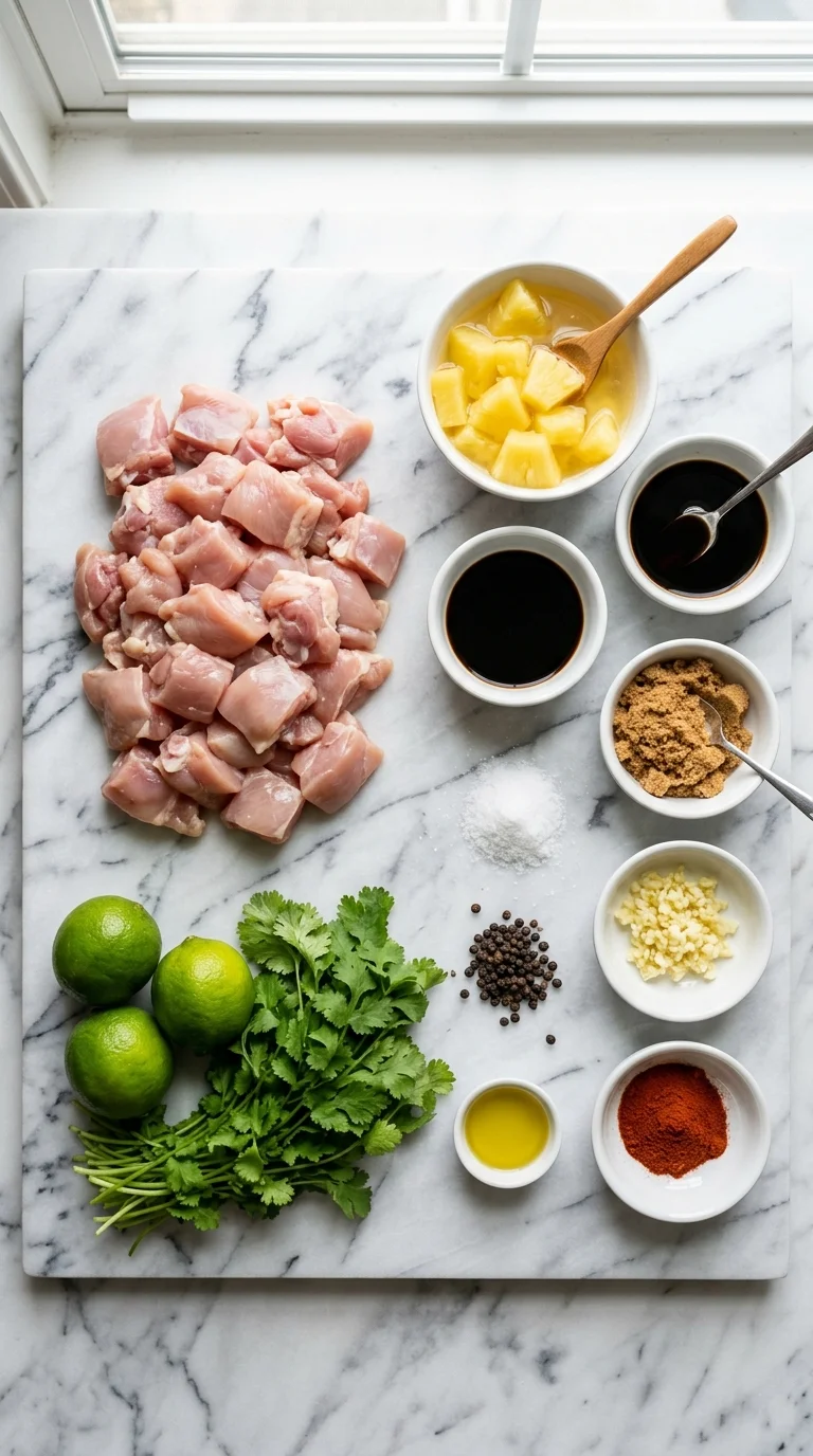 Sweet Pineapple Chicken Tacos Ingredients