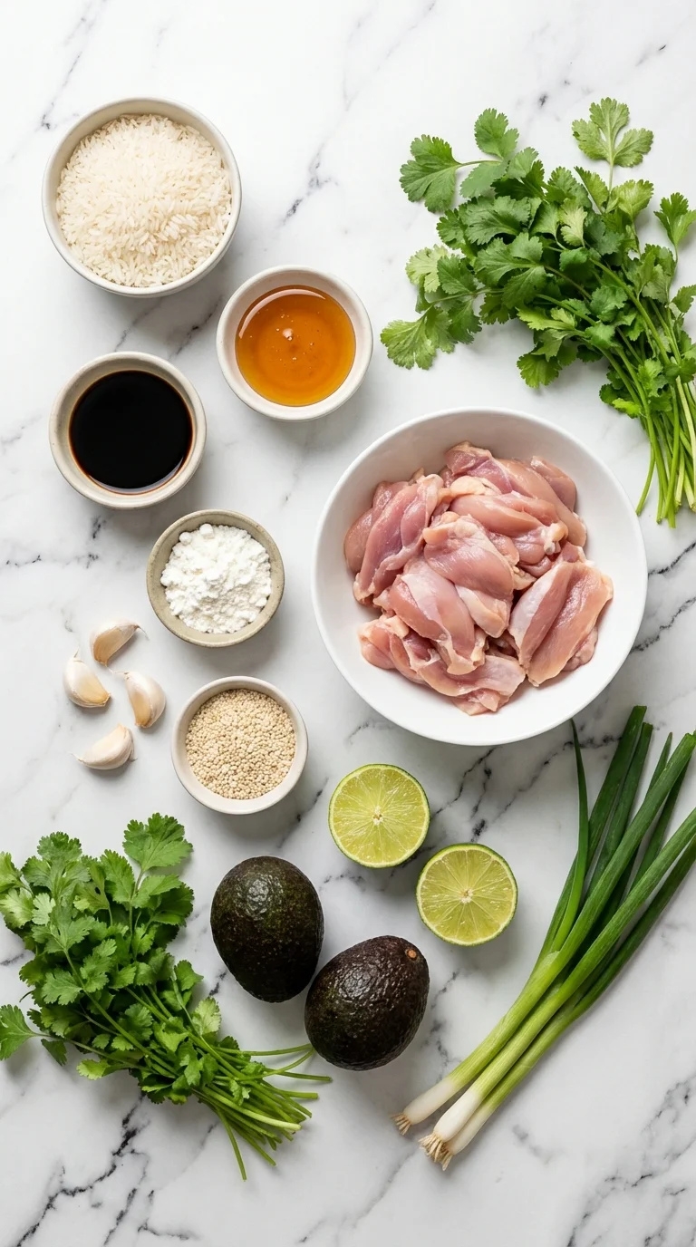 Sticky Honey Lime Chicken Rice Stack Ingredients