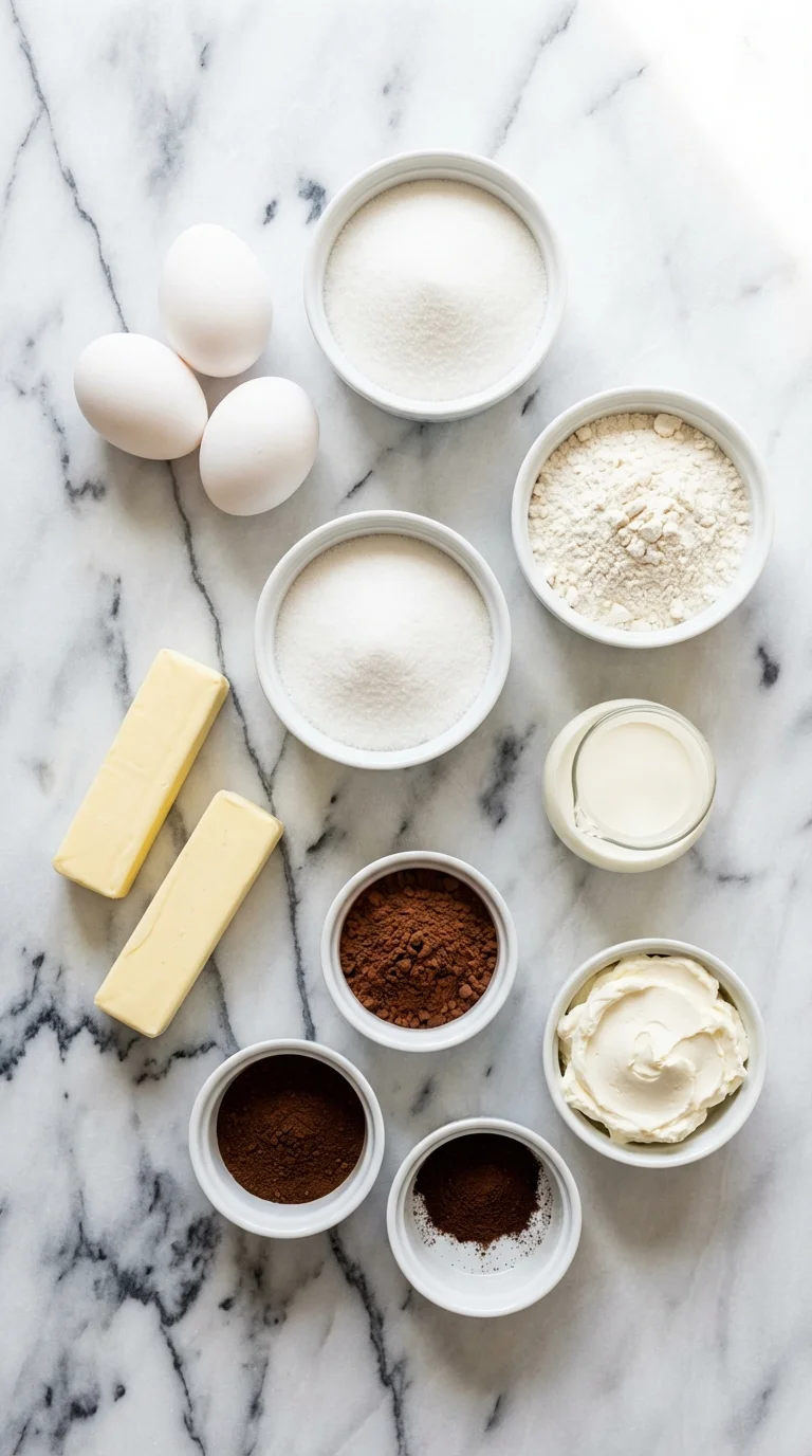Fudgy Tiramisu Brownies Ingredients