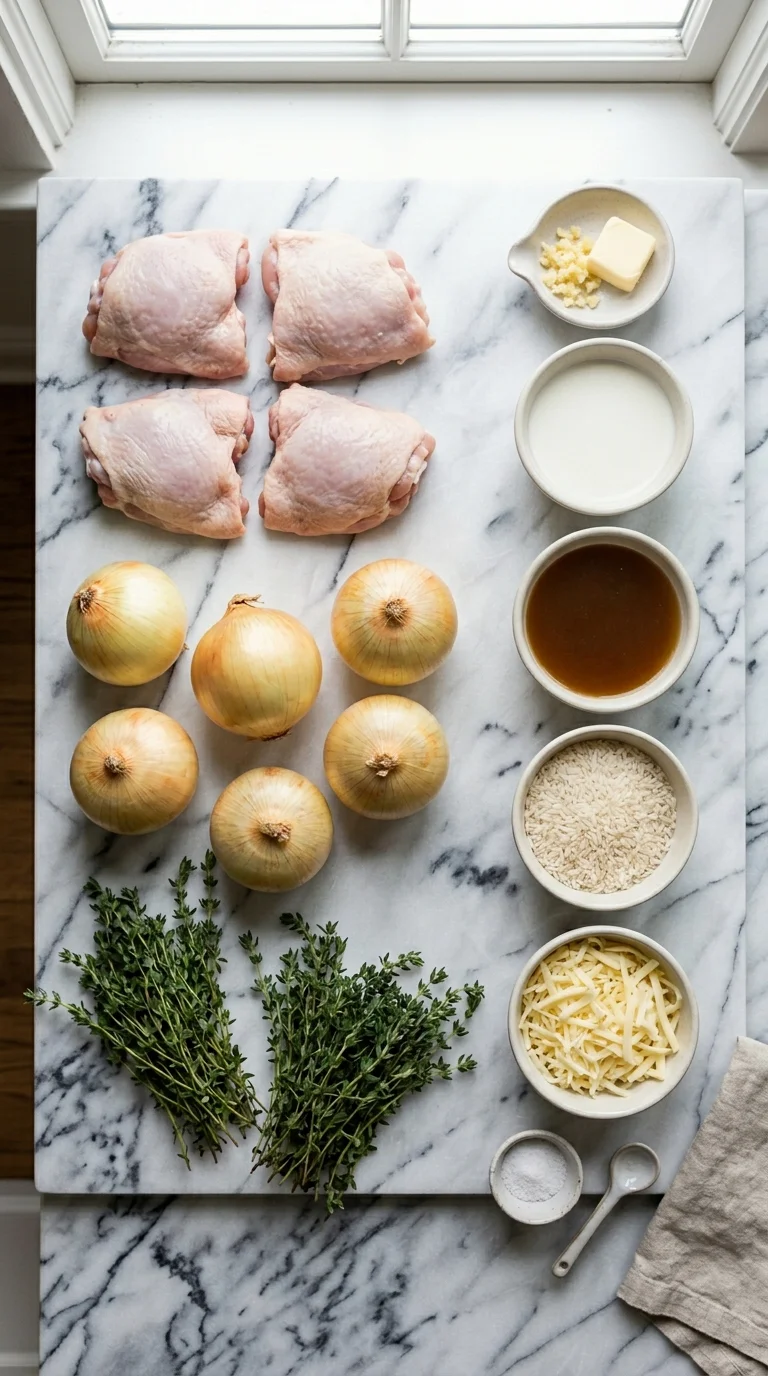 Cheesy French Onion Chicken Rice Bake Ingredients