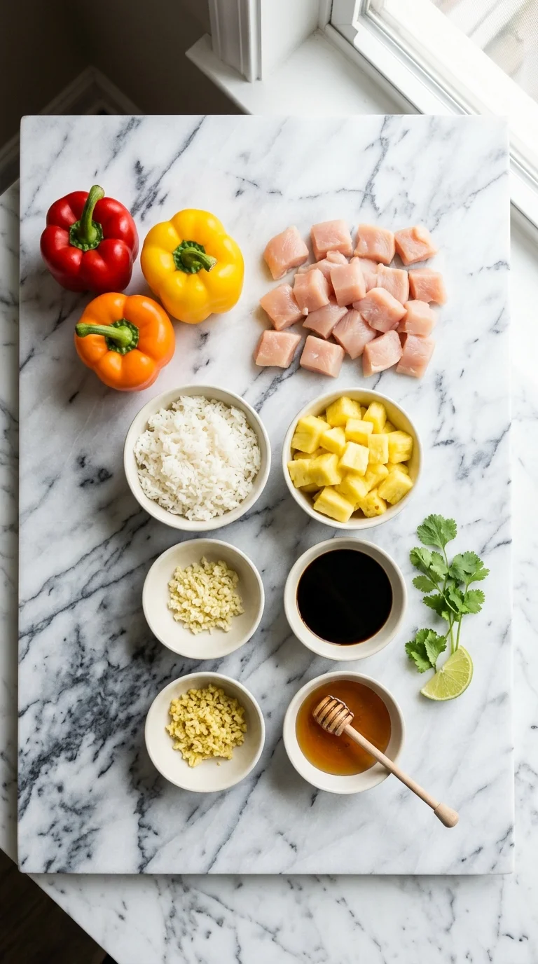 Sticky Teriyaki Pineapple Chicken Stuffed Peppers Ingredients