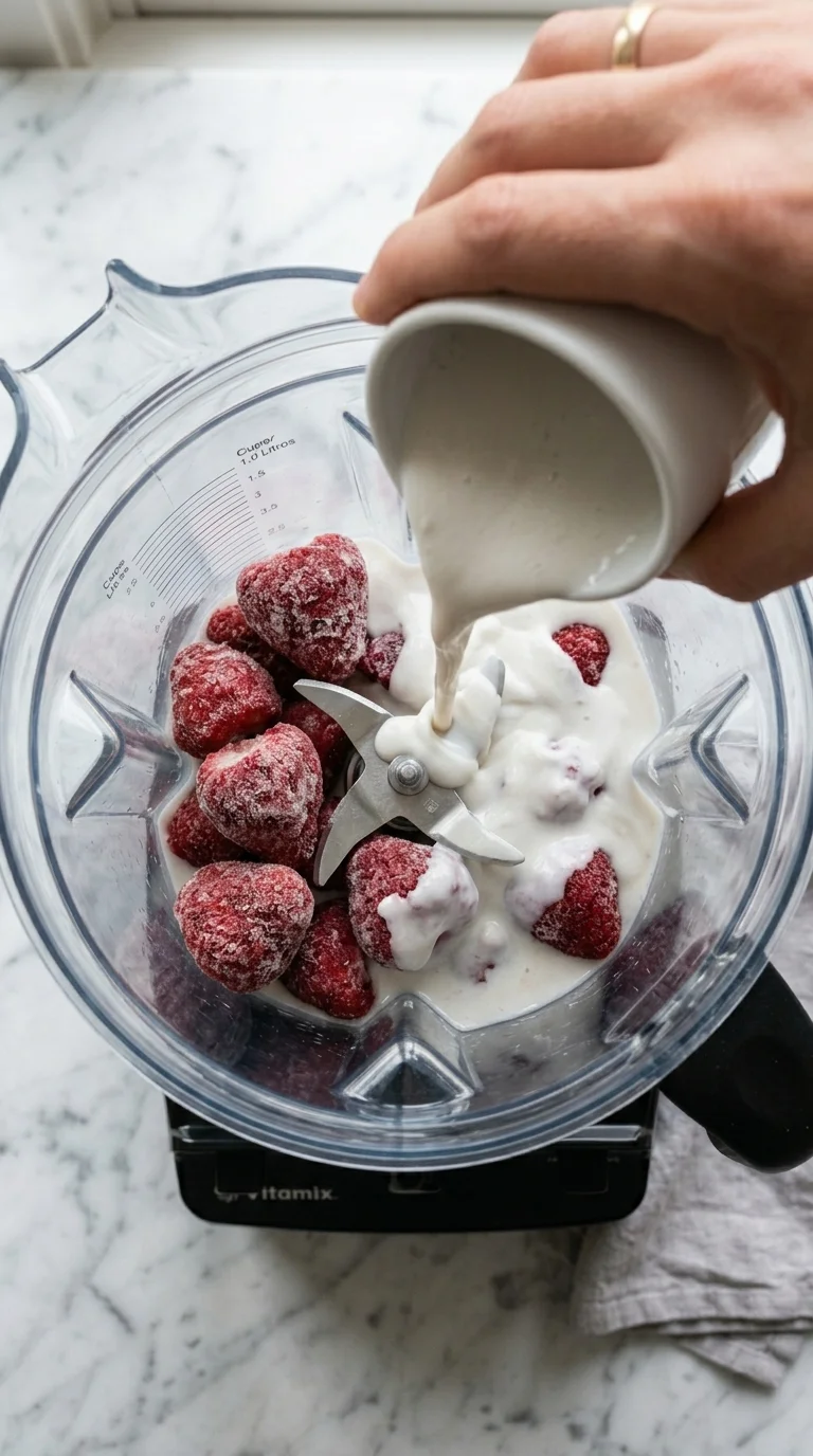 How to Make Iced Coconut Strawberry Refresher