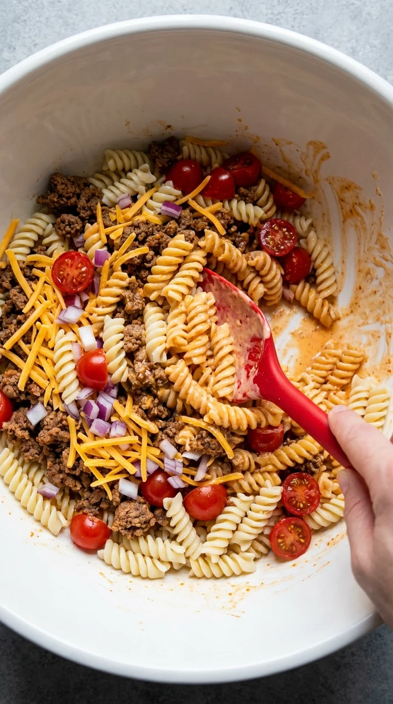 How to Make Creamy Ranch Taco Pasta Salad