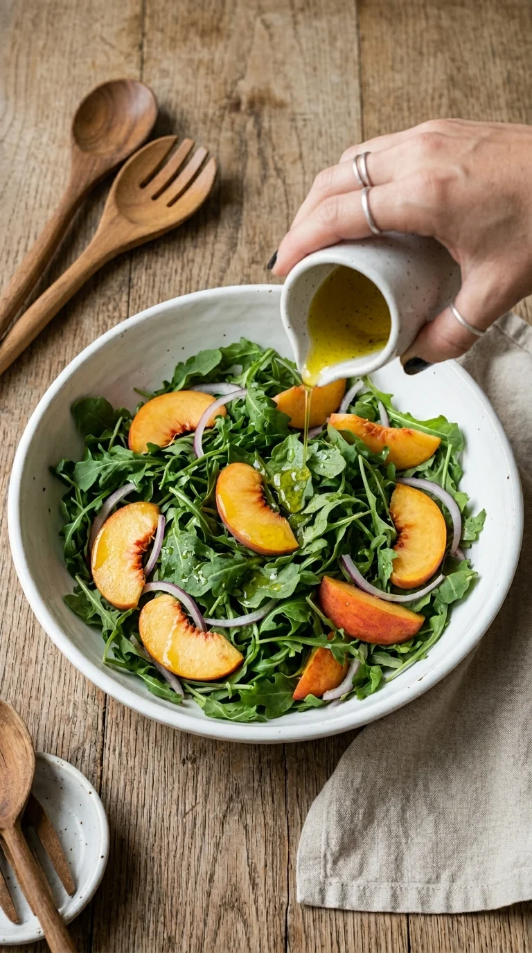 How to Make Peach Feta Salad With Basil