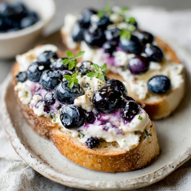 BLISSFUL ROASTED BLUEBERRY & RICOTTA TOAST