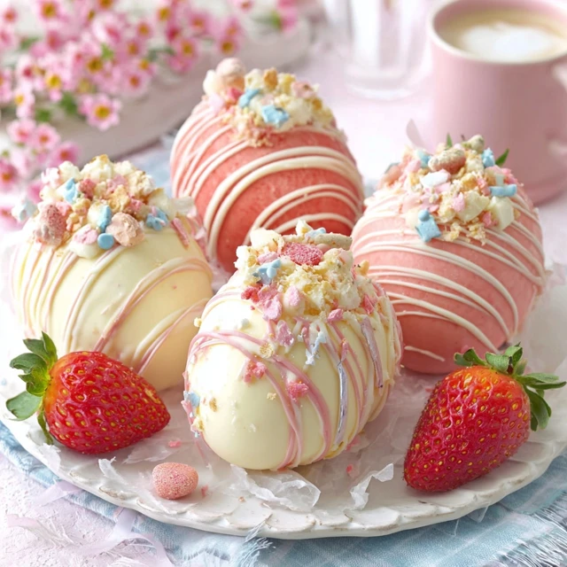 EXPLOSIVELY GOOD STRAWBERRY SHORTCAKE EASTER EGG BOMBS