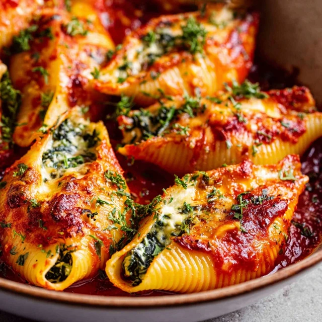 IRRESISTIBLE SPINACH AND RICOTTA STUFFED SHELLS