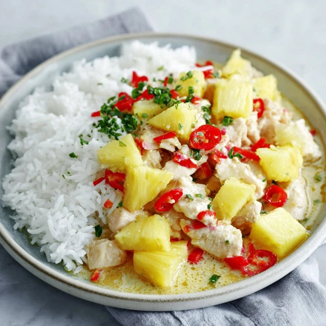 SIZZLING SWEET PINEAPPLE CHICKEN AND RICE