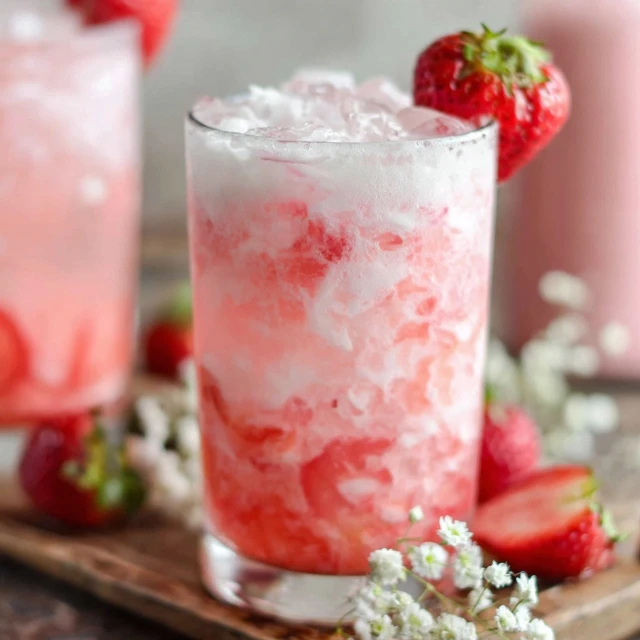 SUN KISSED ICED COCONUT STRAWBERRY REFRESHER
