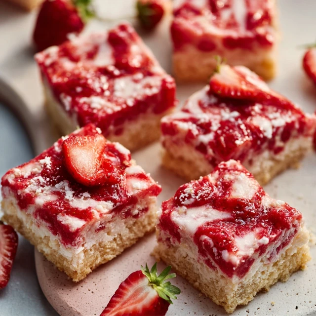 SUNSHINE BUTTERY STRAWBERRY SHORTCAKE BARS