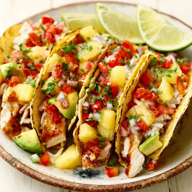 SWEET PINEAPPLE CHICKEN TACOS WEEKNIGHT WIN